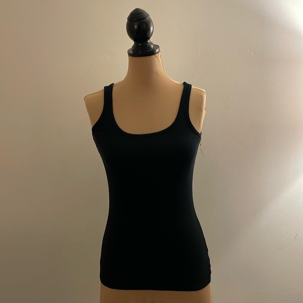 Plain black tank top